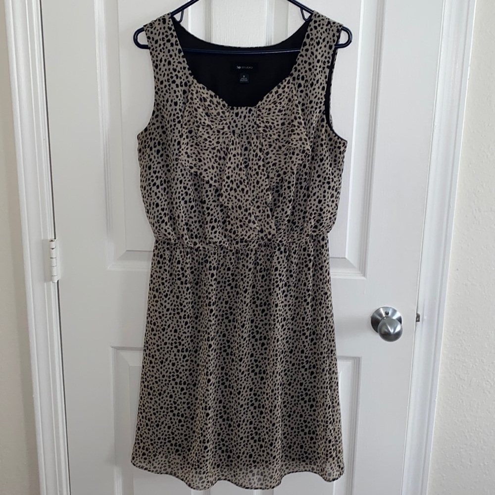AB Studio Spotted Bow Dress